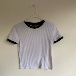 White & Black Forever 21 Tee